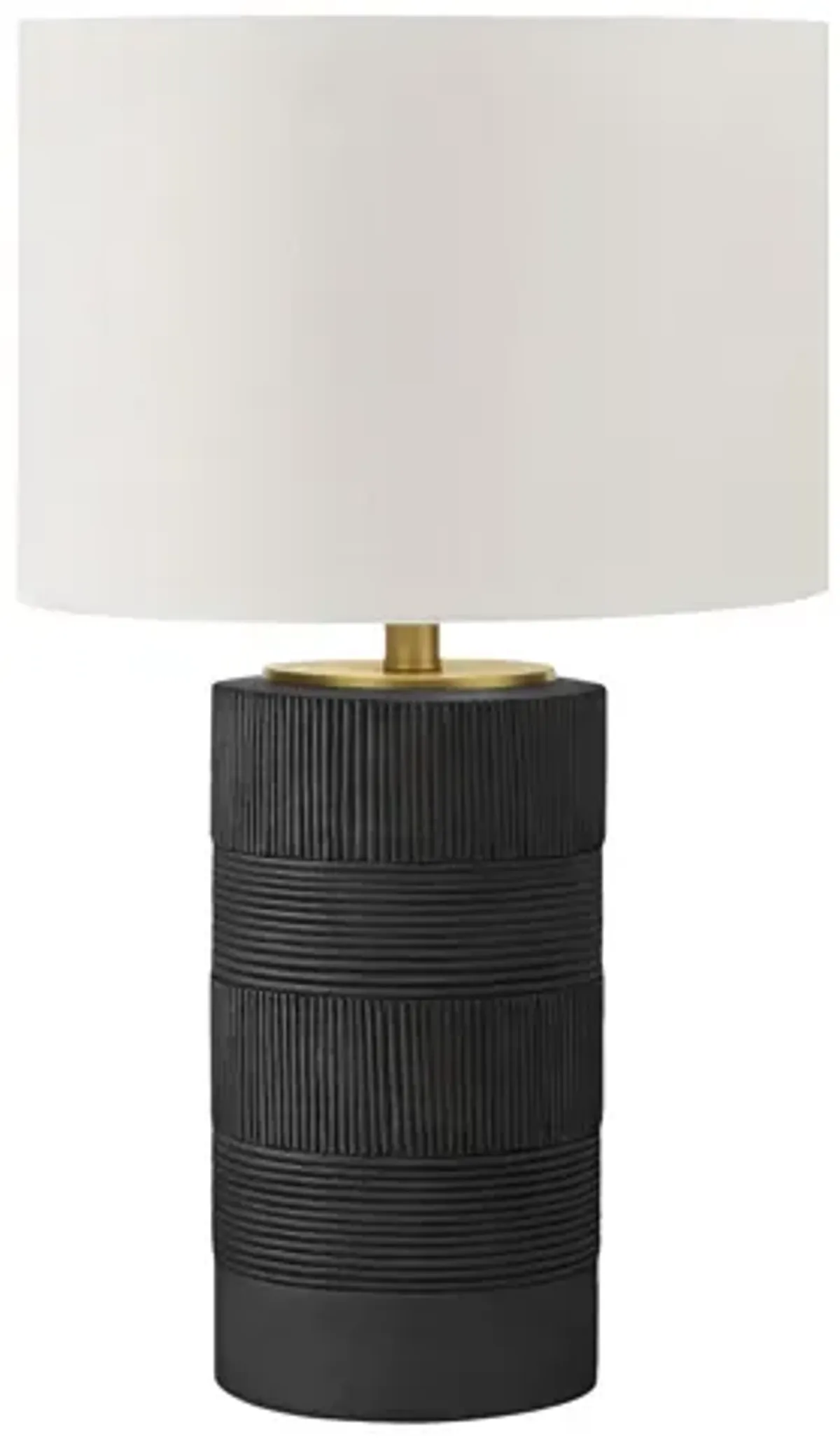 Table Lamp, Lighting, Resin, Contemporary - Black, Cream