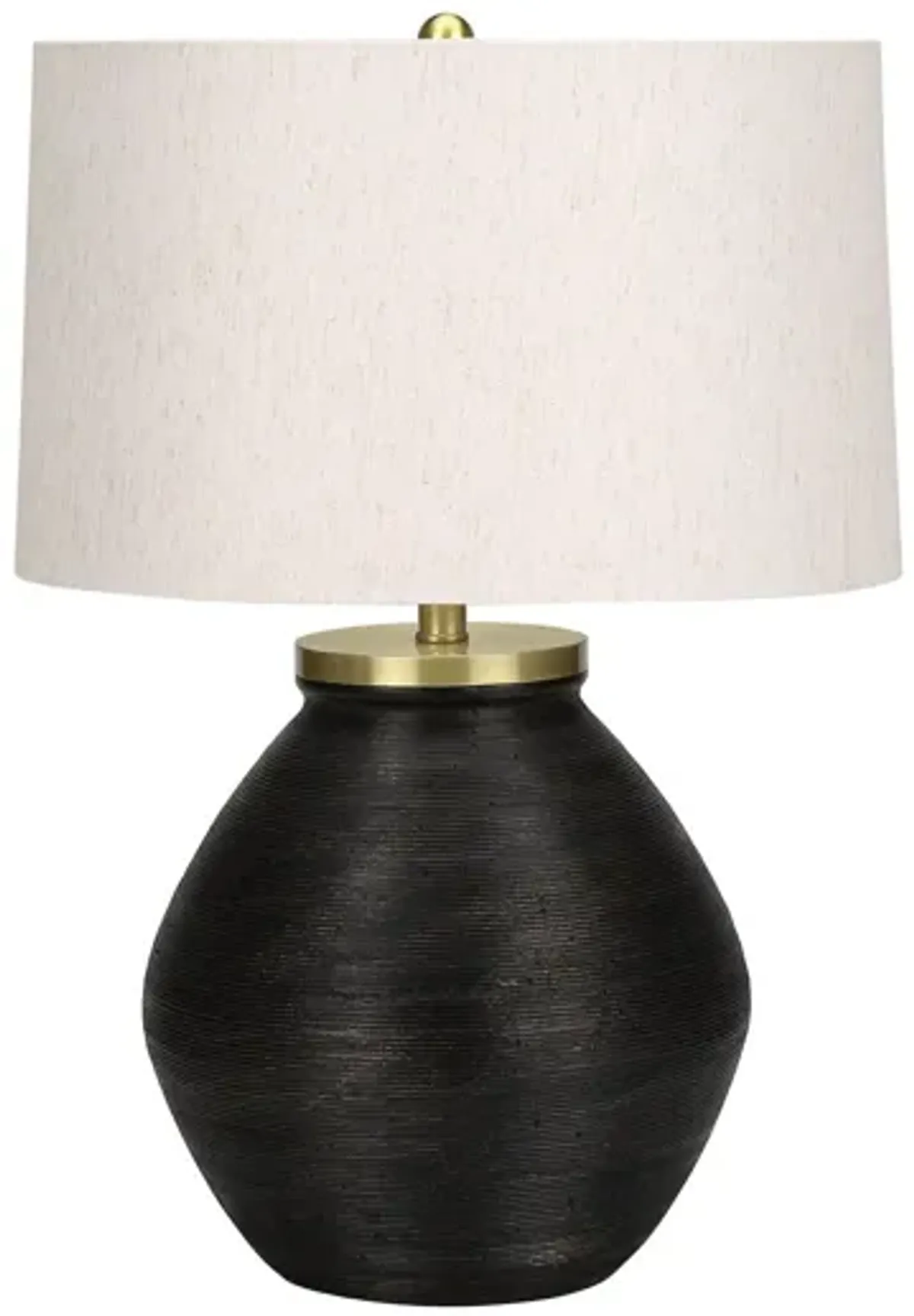 Lighting, Table Lamp, Concrete, Contemporary - Black, Cream