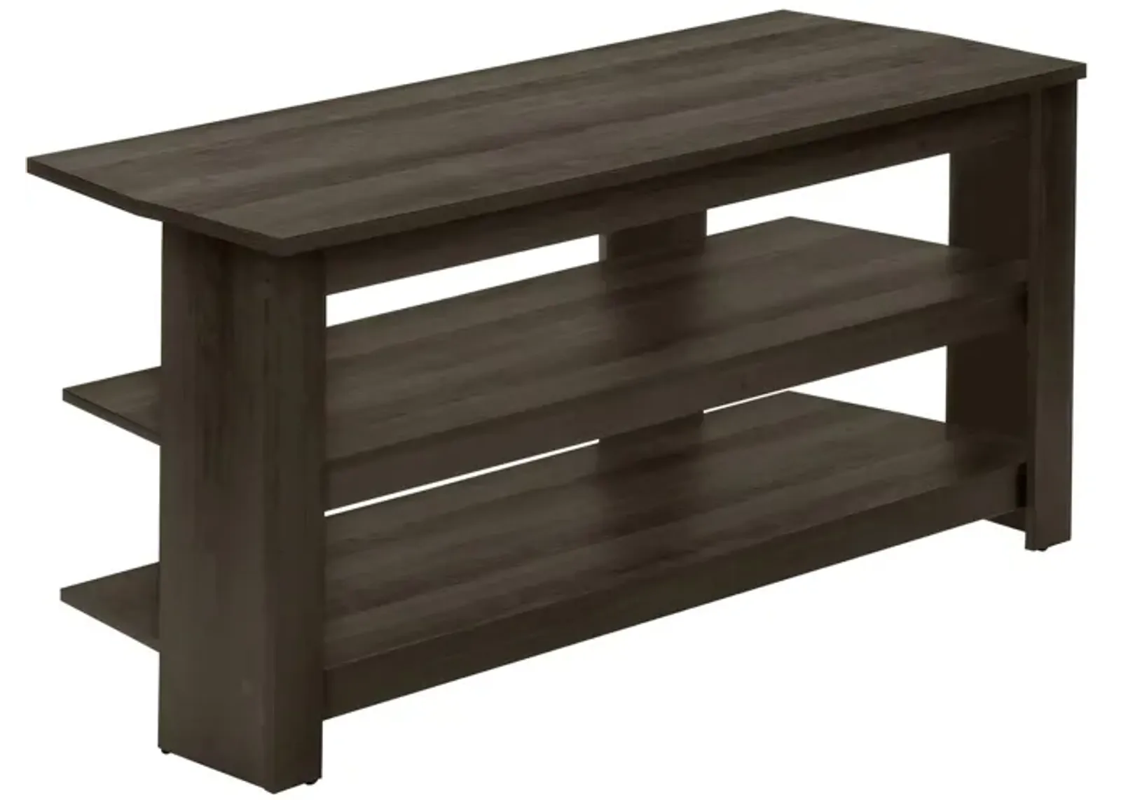 TV Stand, Console, Media Entertainment Center, Storage Shelves, Living Room, Bedroom, Contemporary, Modern - Oak