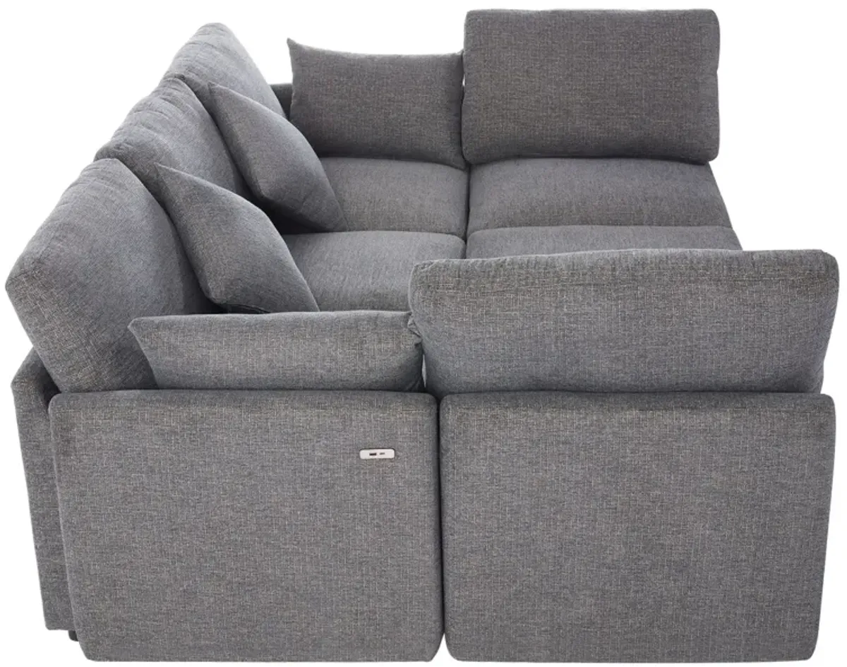 Sectional Sofa Modular Sofa U - Shaped Sofa Couch Sofa Bed L - Shaped Sofa With A Movable Ottoman And Two USB Ports For Living Room