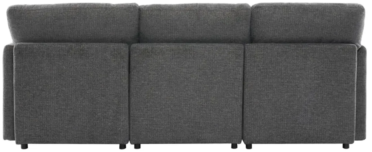 Sectional Sofa Modular Sofa U - Shaped Sofa Couch Sofa Bed L - Shaped Sofa With A Movable Ottoman And Two USB Ports For Living Room