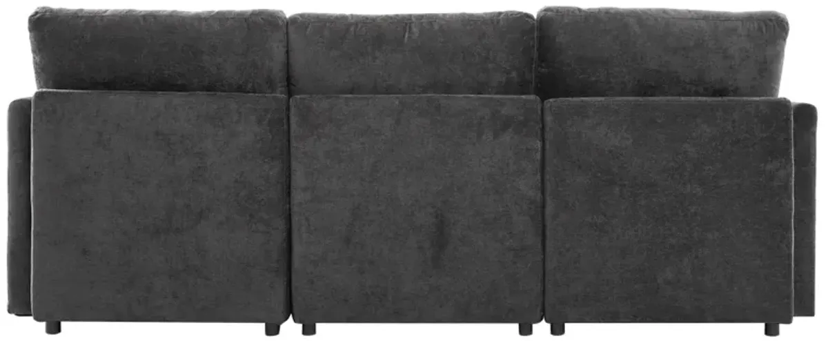 Sectional Sofa Modular Sofa U - Shaped Sofa Couch Sofa Bed L - Shaped Sofa With A Movable Ottoman And Two USB Ports For Living Room