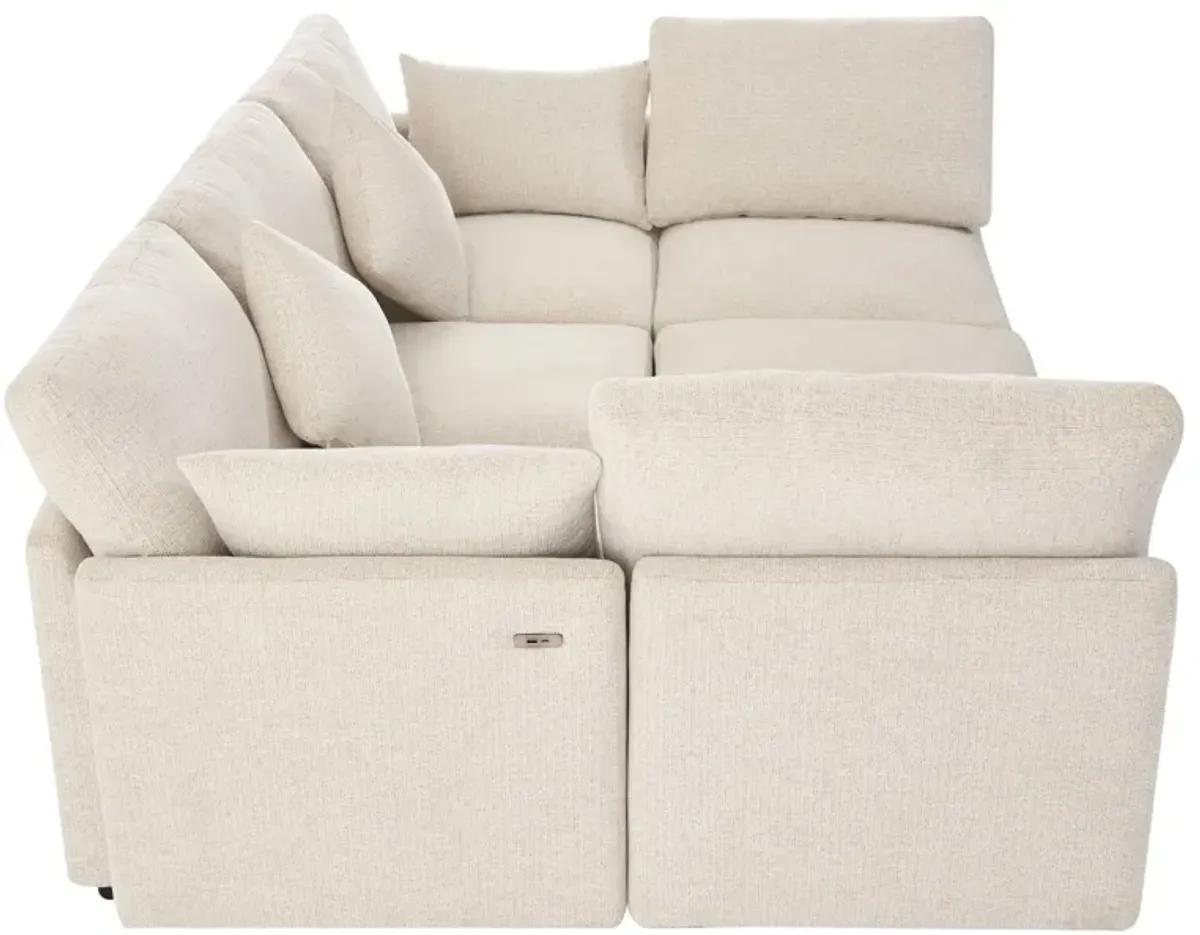 Sectional Sofa Modular Sofa U - Shaped Sofa Couch Sofa Bed L - Shaped Sofa With A Movable Ottoman And Two USB Ports For Living Room