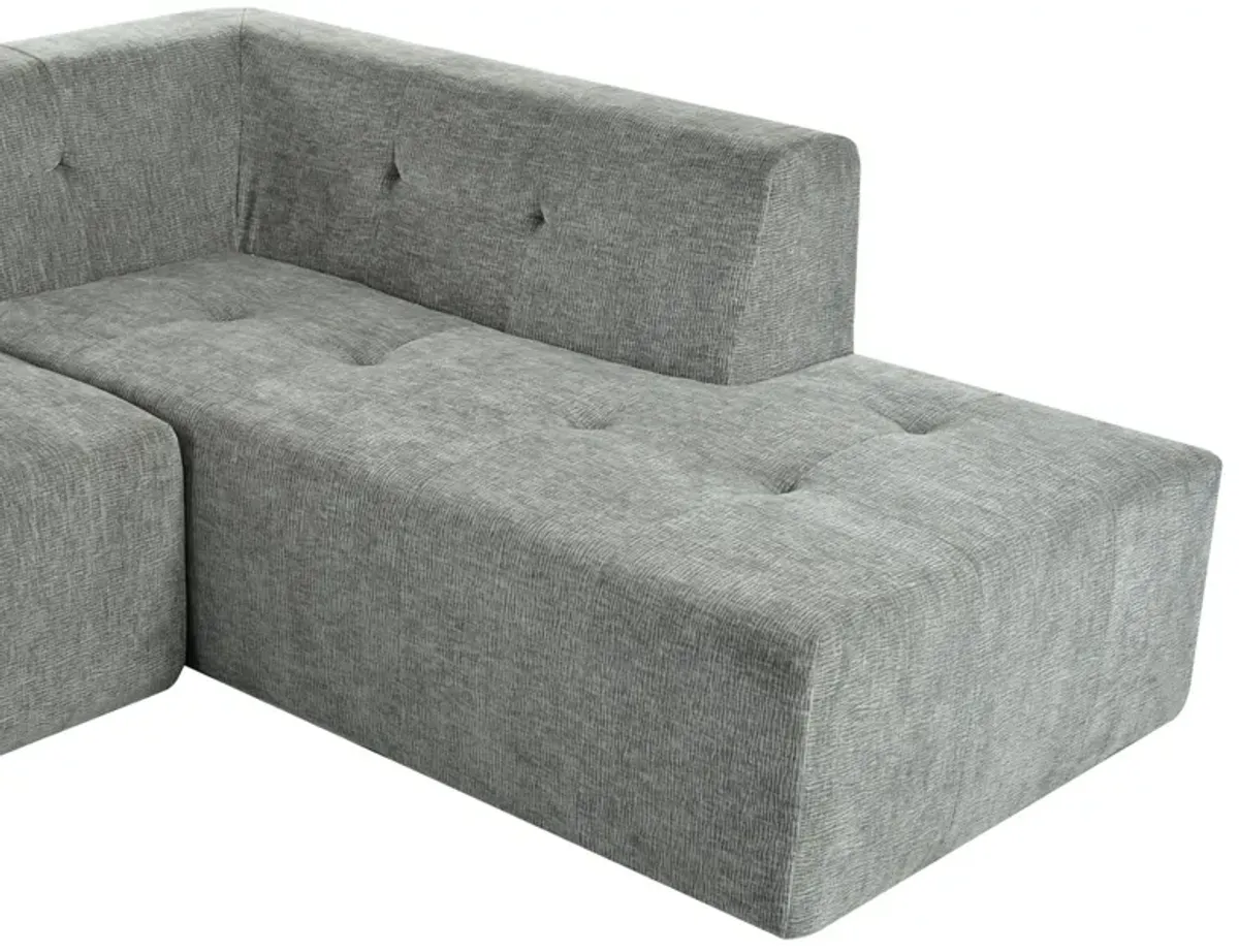 Modular Combination Living Room Sofa Set, Modern Minimalist Sofa, Living Room Upholstered Sofa Bed, Bedroom, 2 Pieces Computer Free Combination, L - Shaped