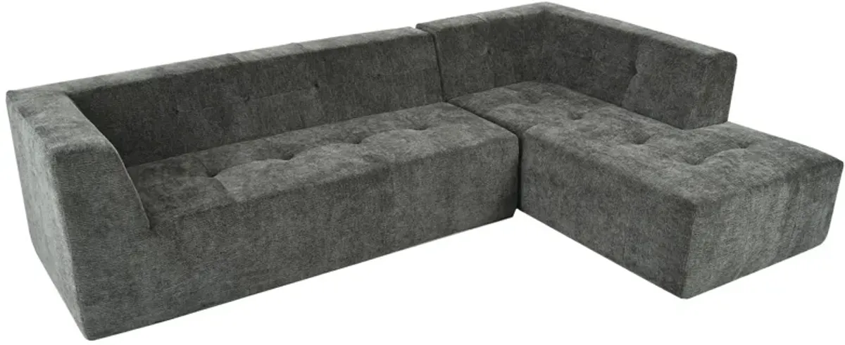 Modular Combination Living Room Sofa Set, Modern Minimalist Sofa, Living Room Upholstered Sofa Bed, Bedroom, 2 Pieces Computer Free Combination, L - Shaped