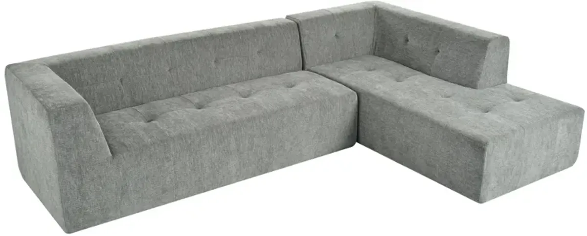 Modular Combination Living Room Sofa Set, Modern Minimalist Sofa, Living Room Upholstered Sofa Bed, Bedroom, 2 Pieces Computer Free Combination, L - Shaped