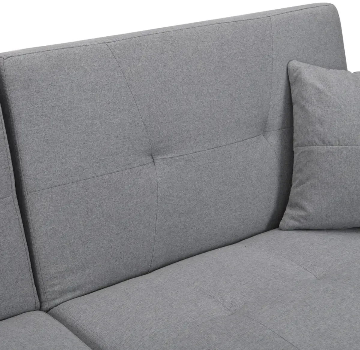 Folding Ottoman Sofa Bed With Stereo - Gray Fabric