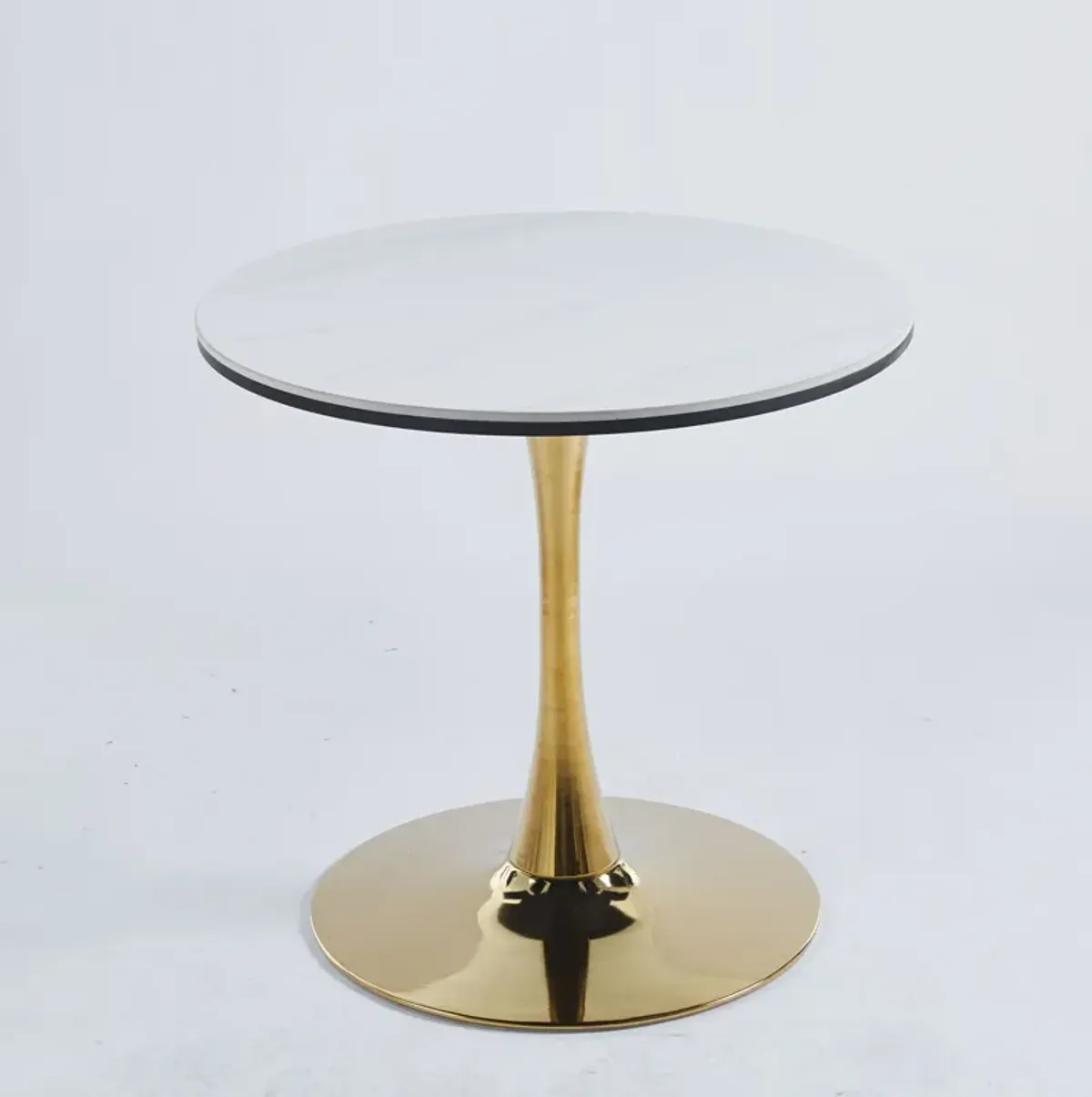 Tulip Table Mid-Century Dining Table With Round MDF Table Top, Pedestal Dining Table, End Table Leisure Coffee Table