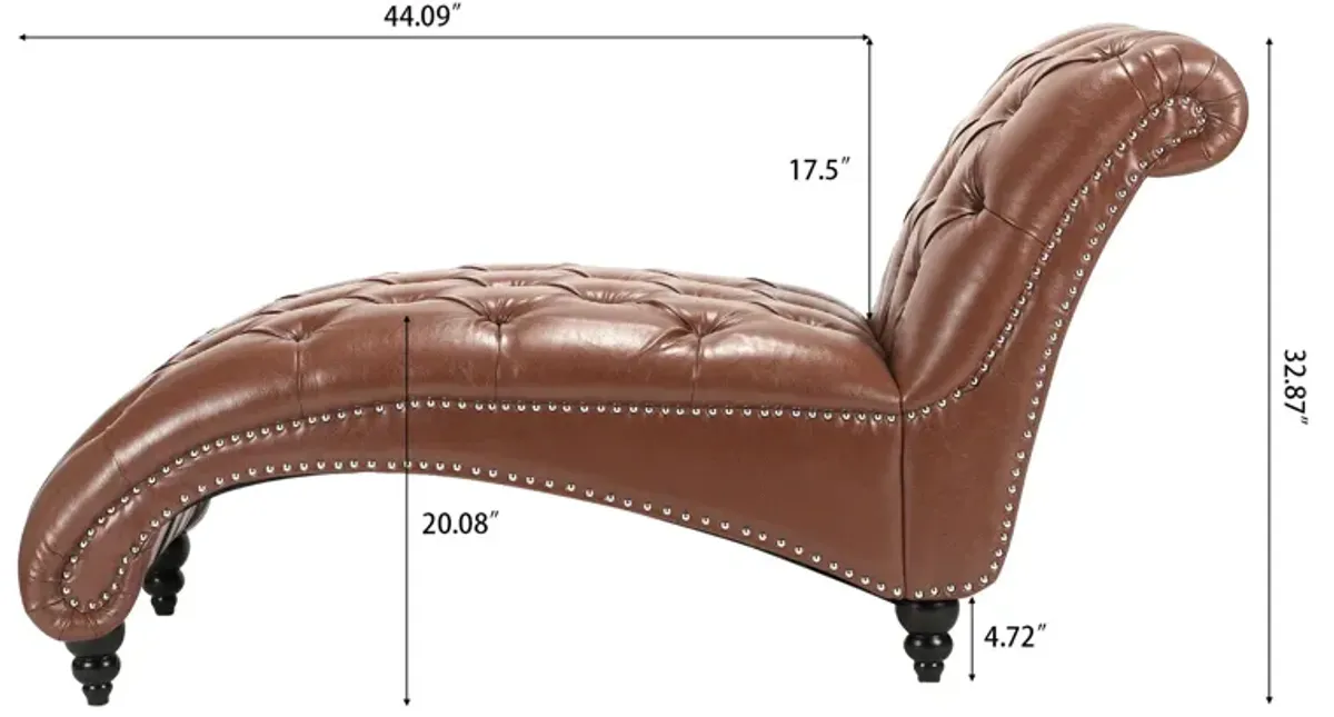 Tufted Armless Chaise Lounge