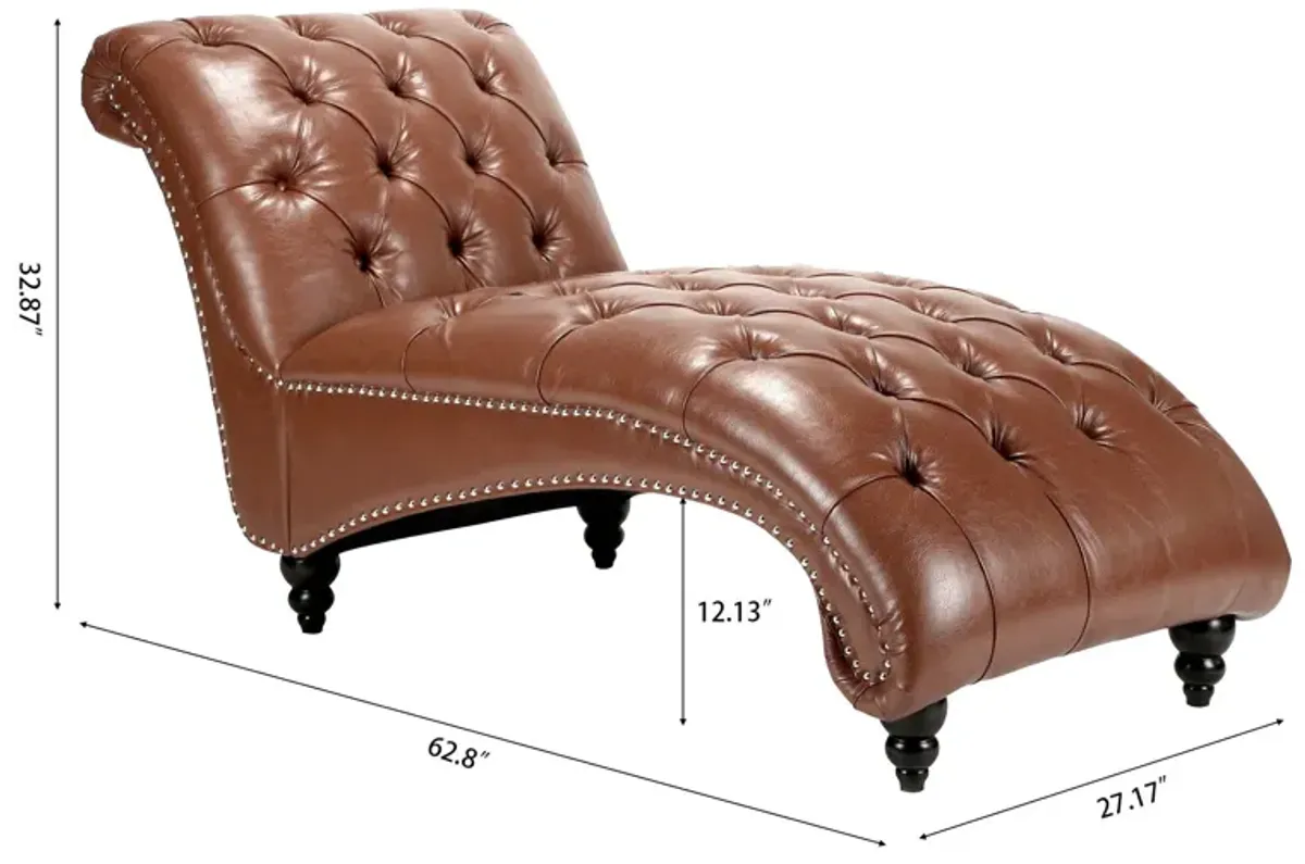 Tufted Armless Chaise Lounge