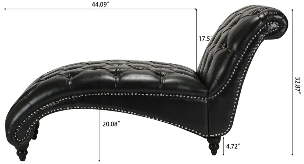 Tufted Armless Chaise Lounge