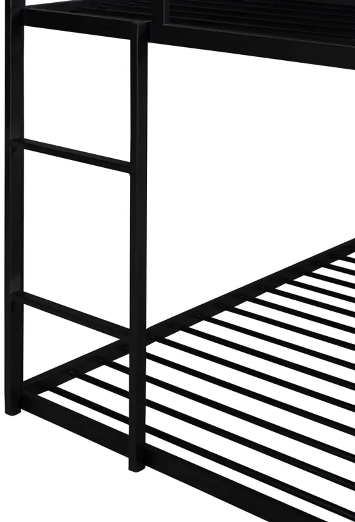 Bunk Beds For Kids Twin Over Twin, House Bunk Bed Metal Bed Frame Built-In Ladder, No Box Spring Needed