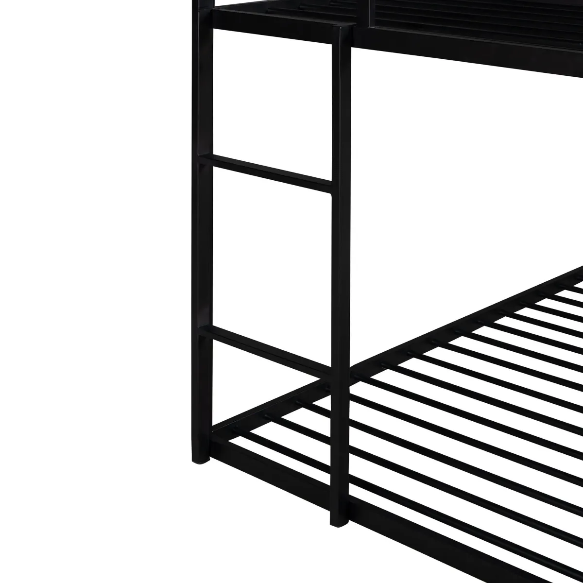 Bunk Beds For Kids Twin Over Twin, House Bunk Bed Metal Bed Frame Built-In Ladder, No Box Spring Needed