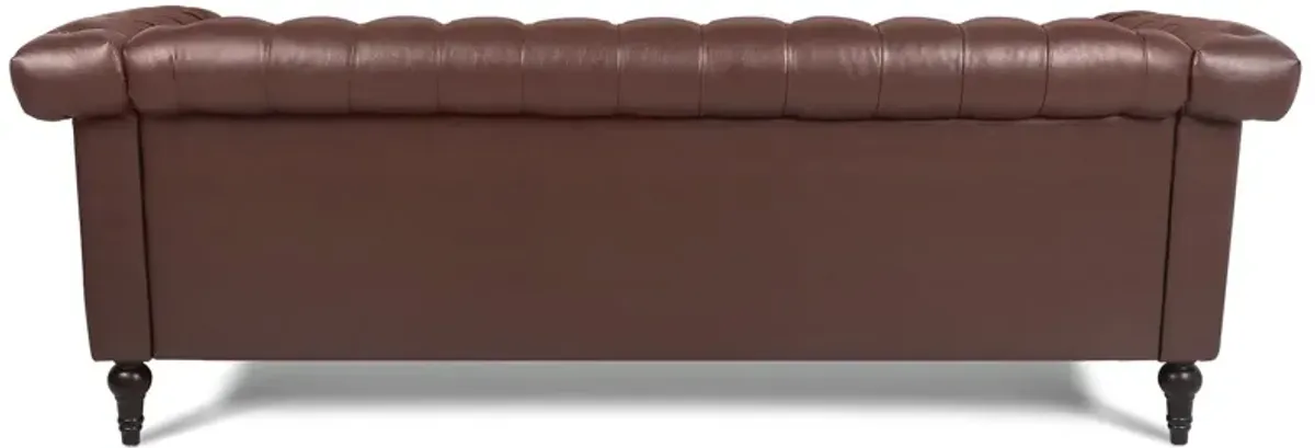 Traditional Square Arm Removable Cushion 3 Seater Sofa