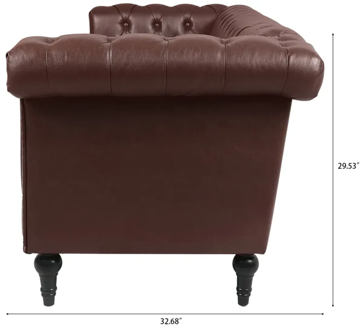 Traditional Square Arm Removable Cushion 3 Seater Sofa