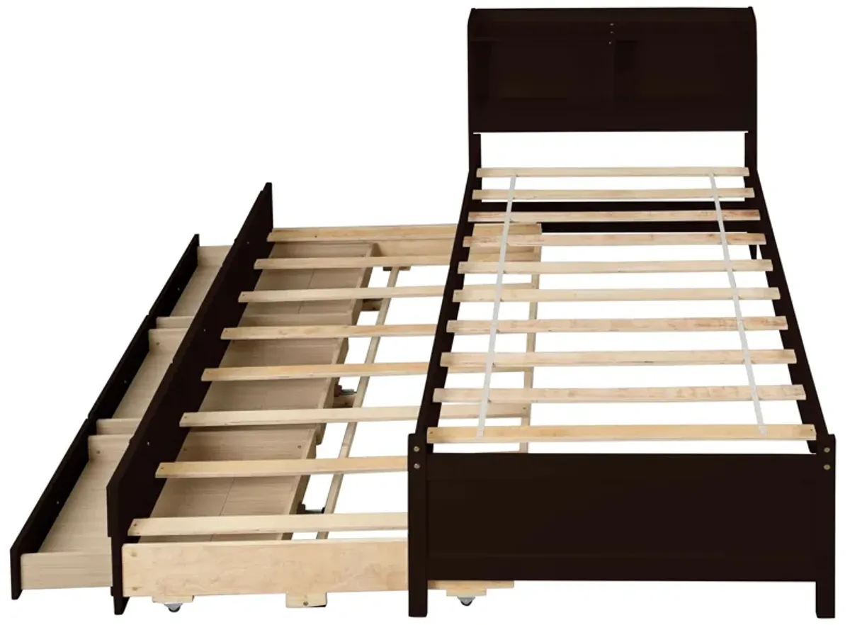 Bed With Twin Trundle, Drawers