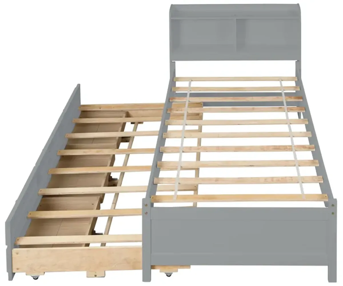 Bed With Twin Trundle, Drawers