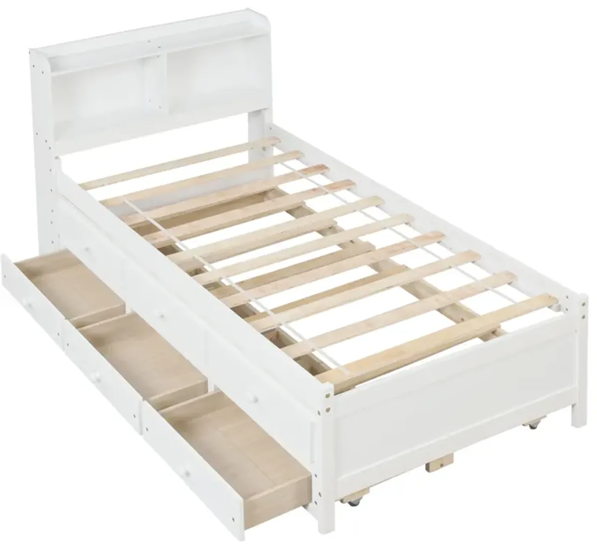 Bed With Twin Trundle, Drawers