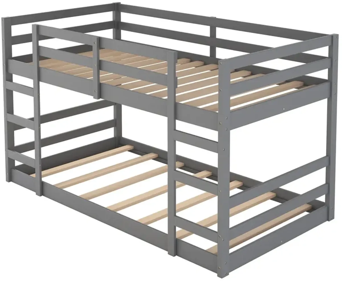 Twin Over Twin Bunk Bed With Ladder