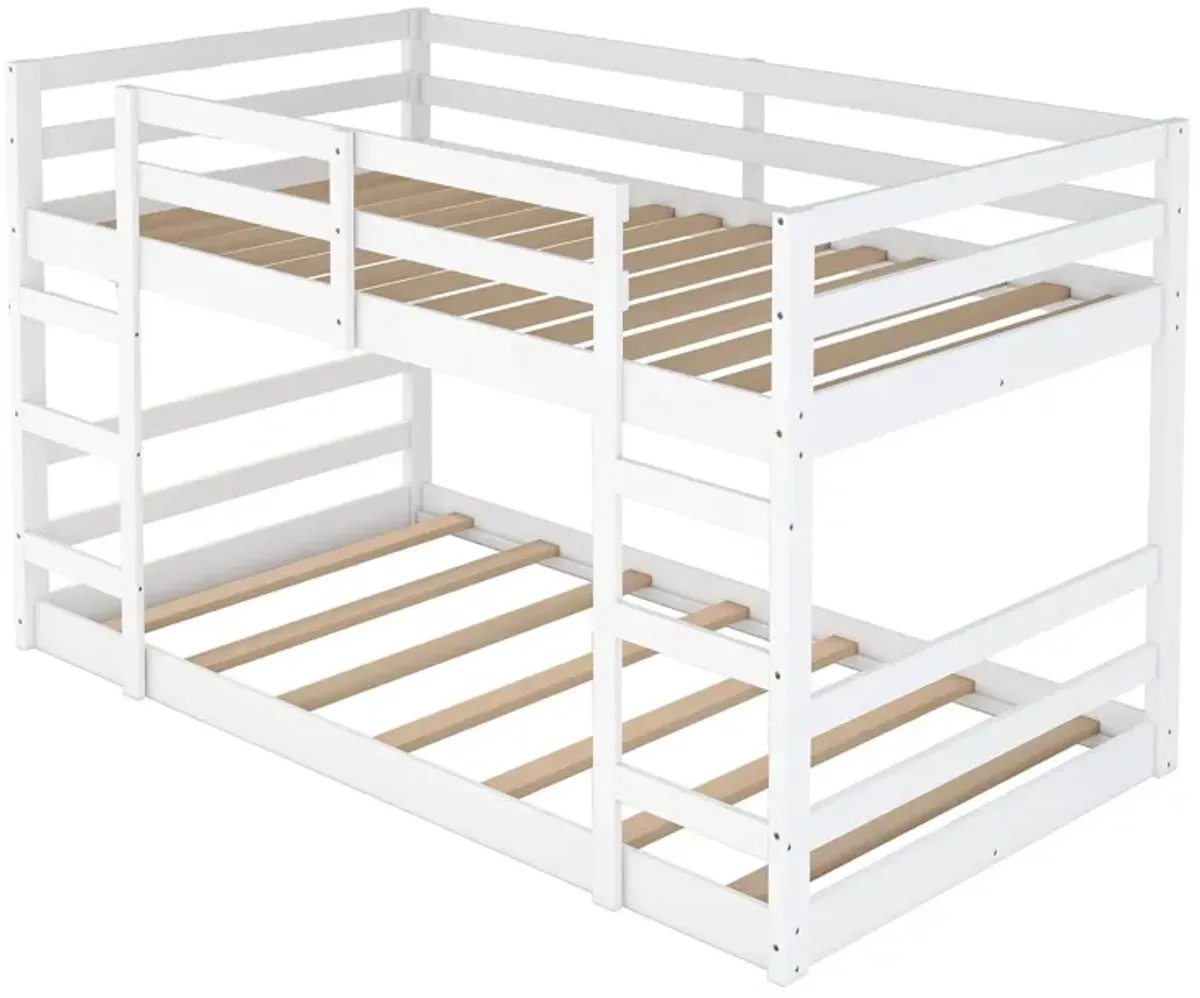 Twin Over Twin Bunk Bed With Ladder