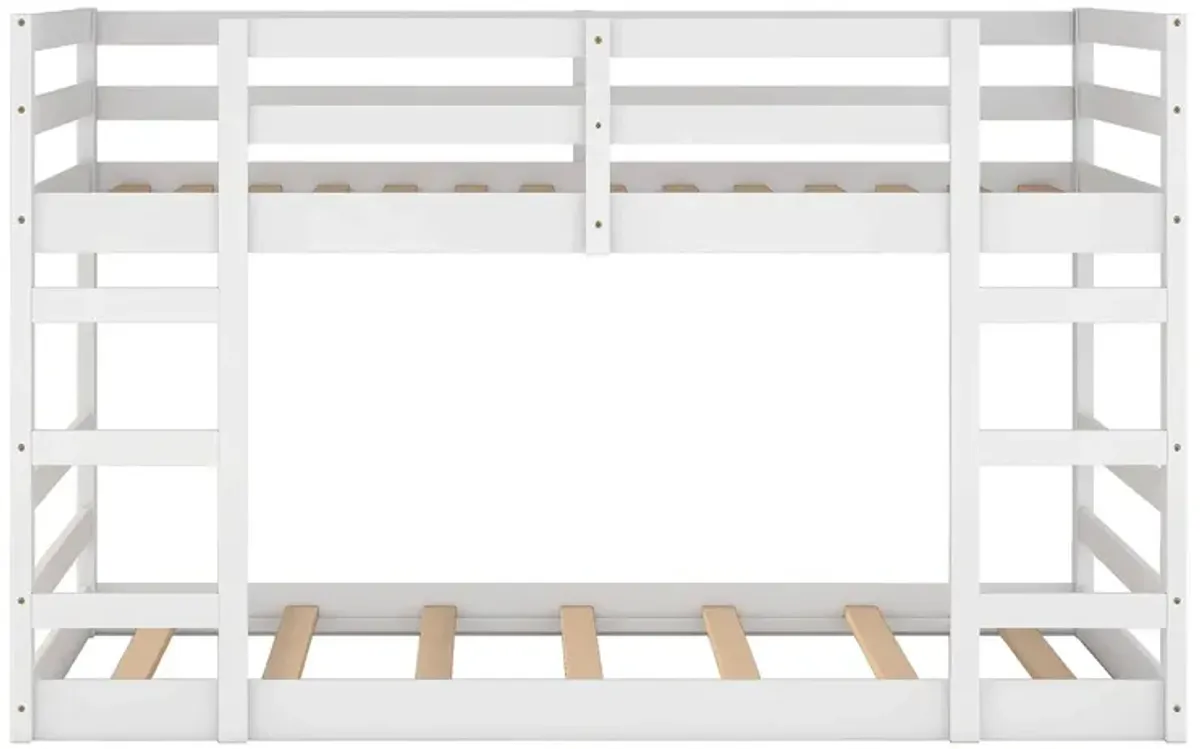 Twin Over Twin Bunk Bed With Ladder