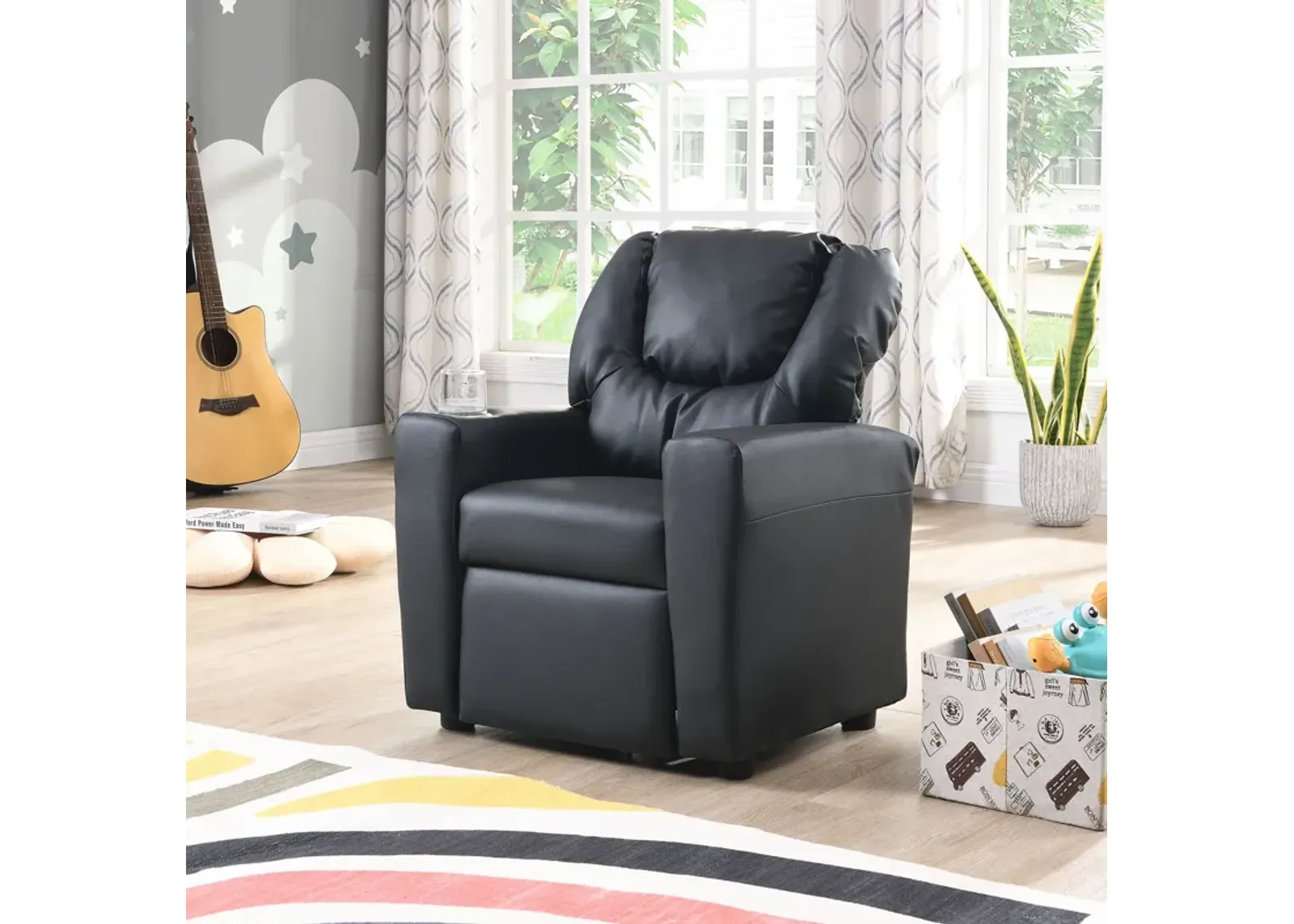 Kids Recliner Chair - Black