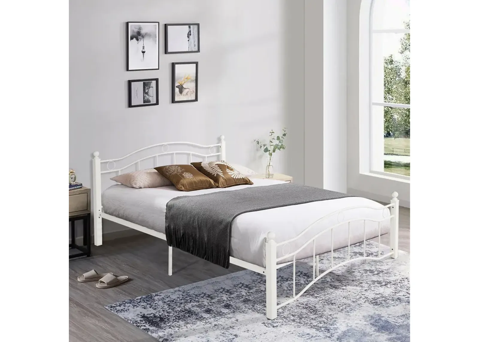 Metal Bed Frame With Headboard And Footboard