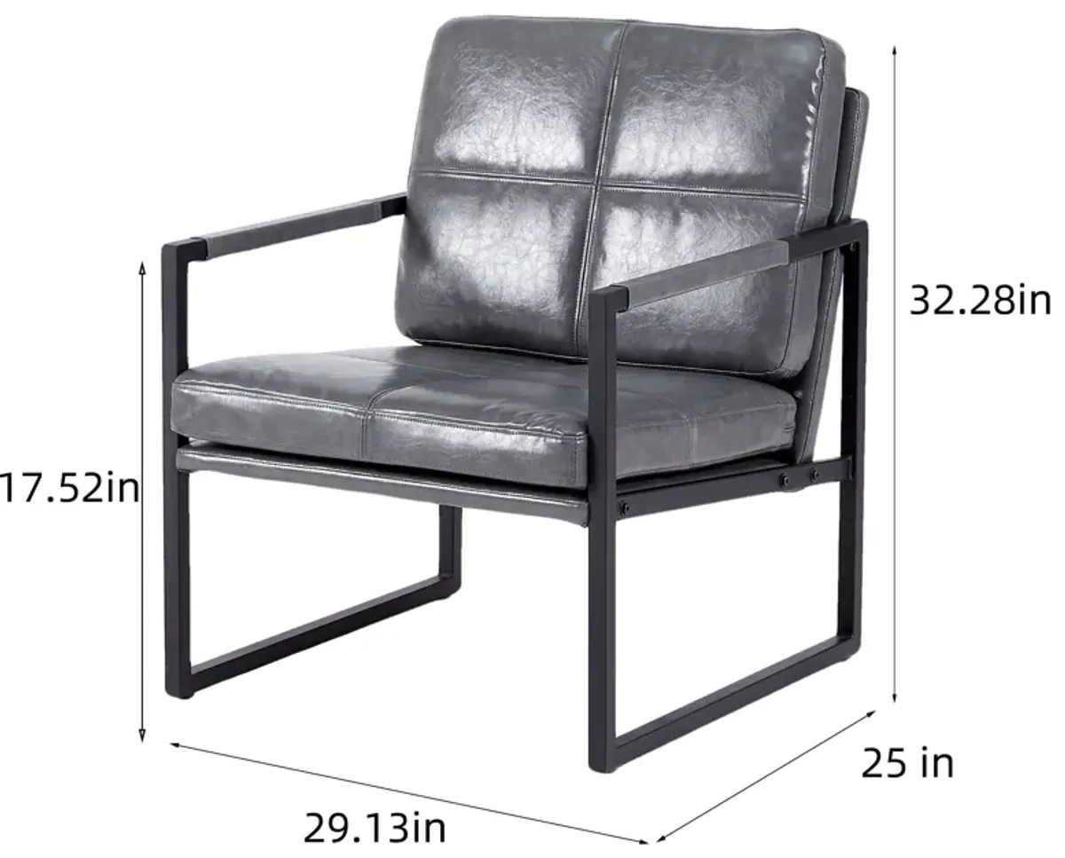 PU Leather Leisure Metal Frame Recliner Chair For Living Room And Bedroom Furniture