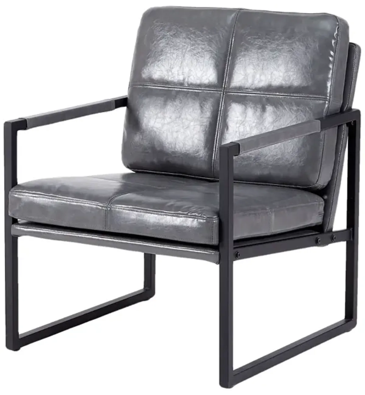 PU Leather Leisure Metal Frame Recliner Chair For Living Room And Bedroom Furniture