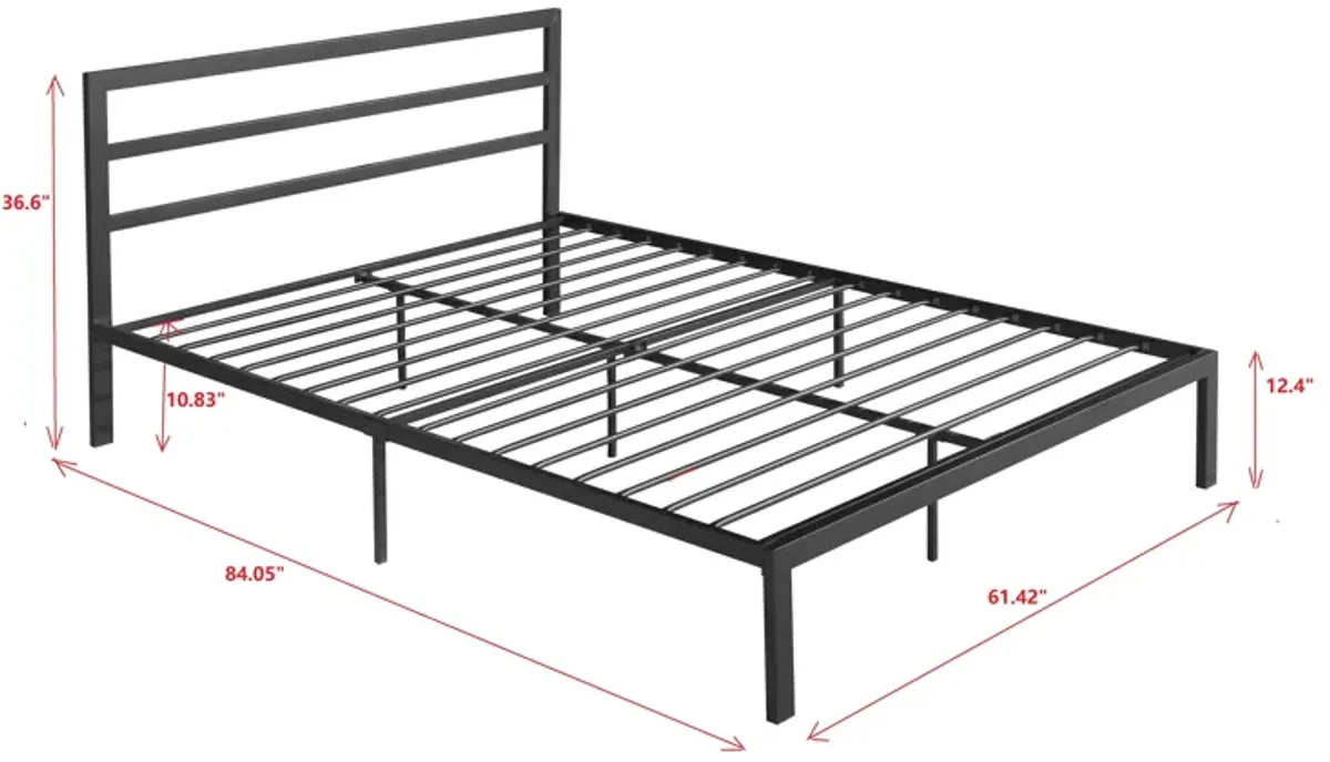 Metal Bed Frame With Headboard