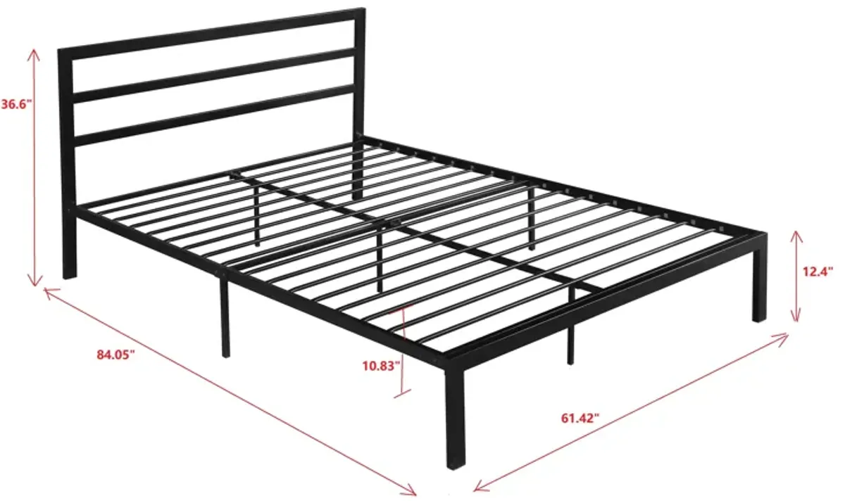 Metal Bed Frame With Headboard