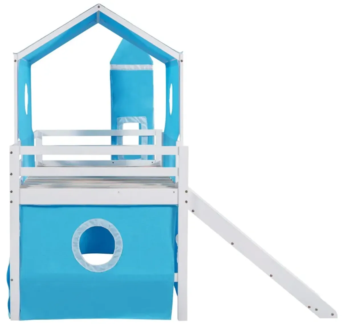 Loft Bed With Slide Tent And Tower