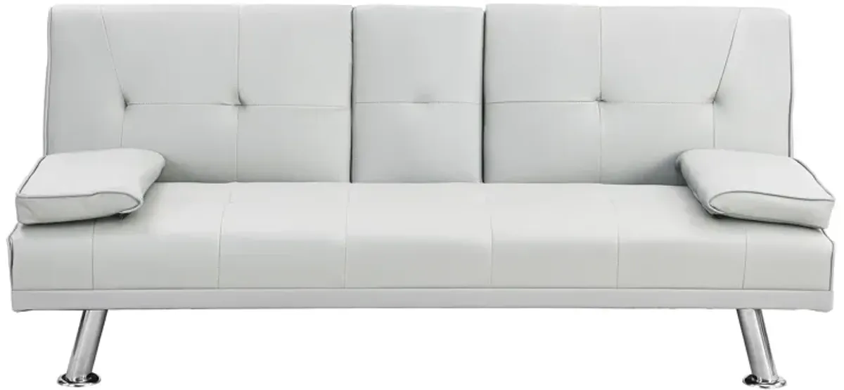 Futon Sofa Bed With Armrest Two Holders