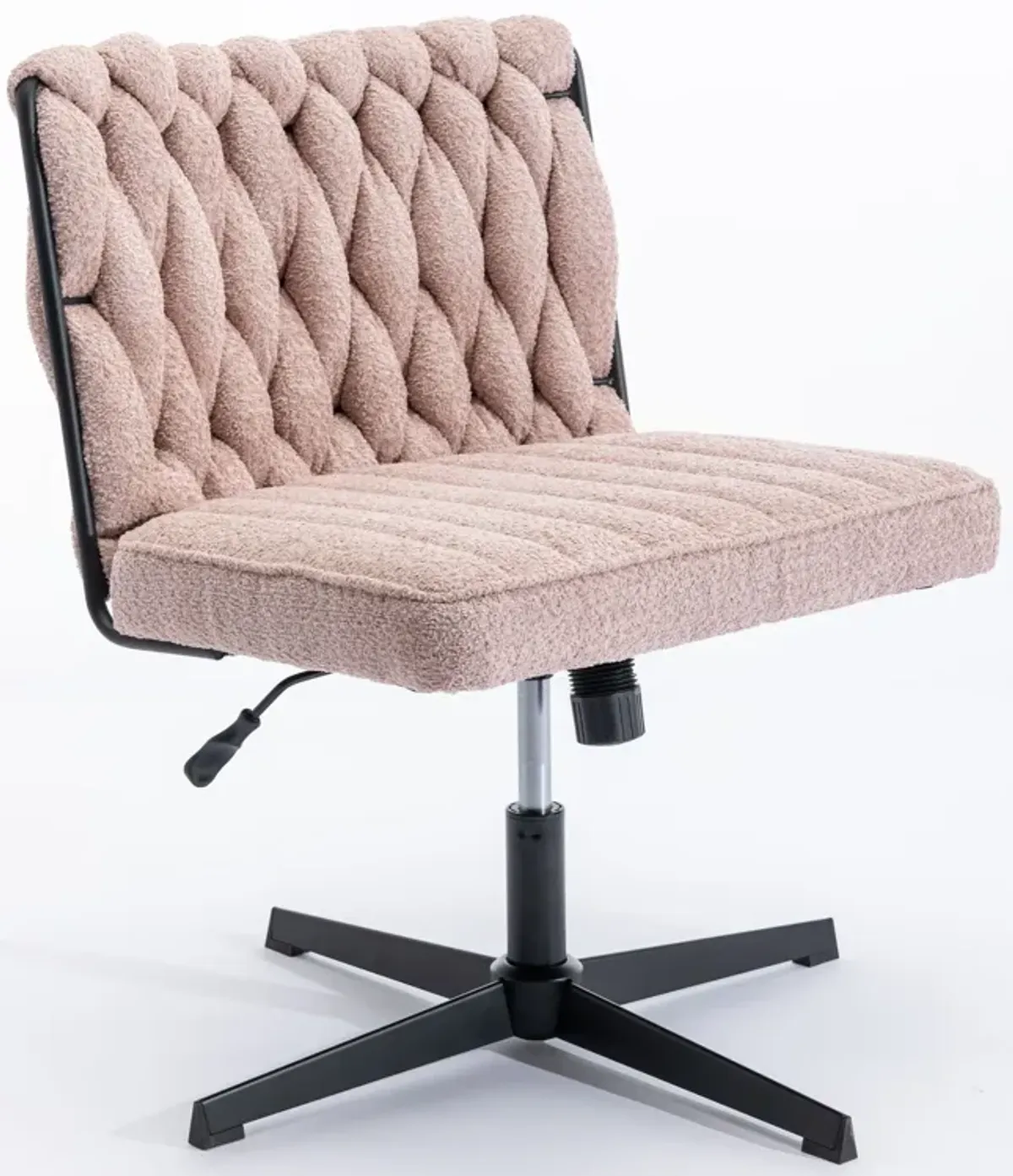 Armless Office Desk Chair No Wheels