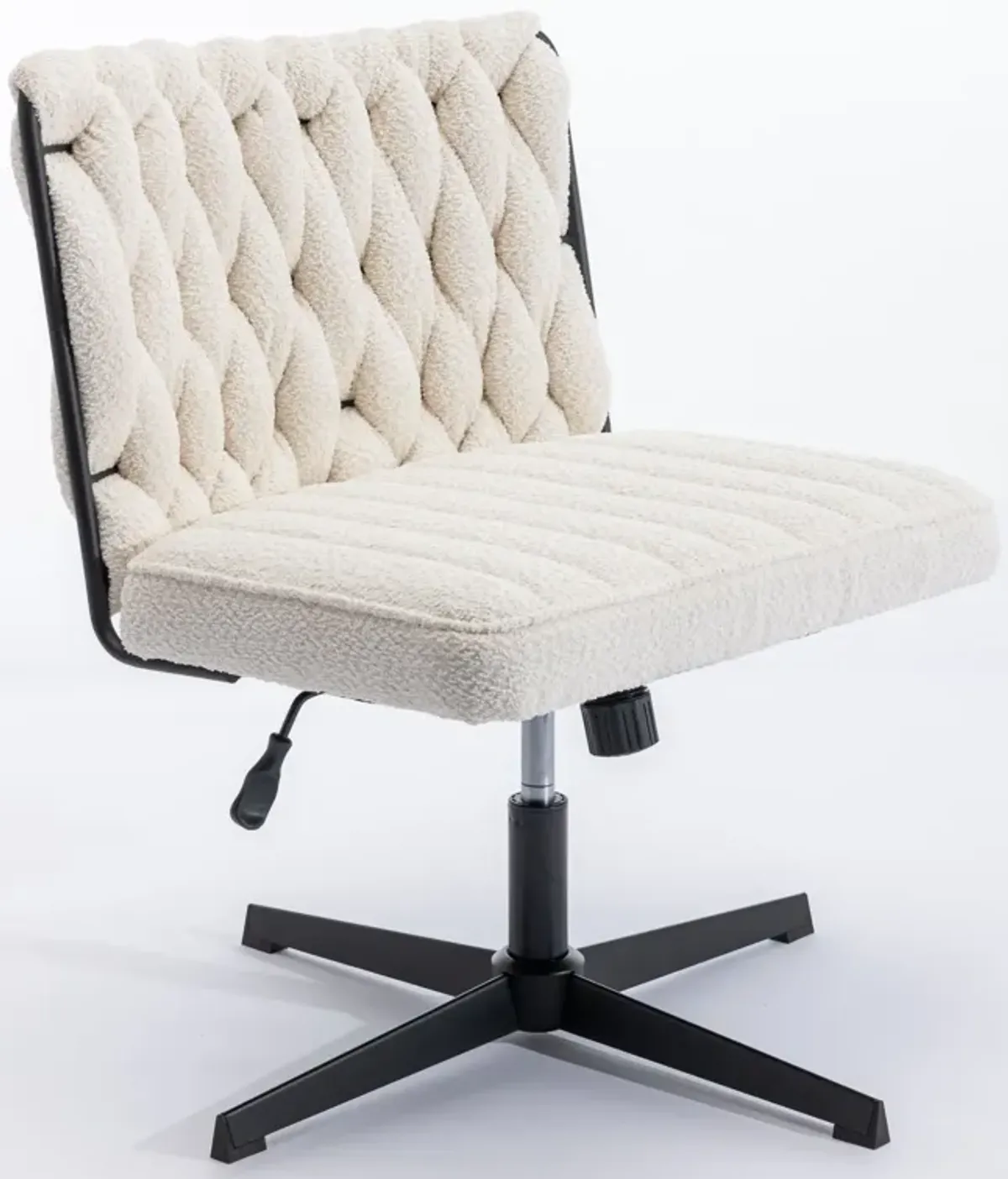 Armless Office Desk Chair No Wheels