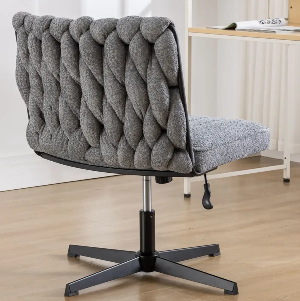 Armless Office Desk Chair No Wheels