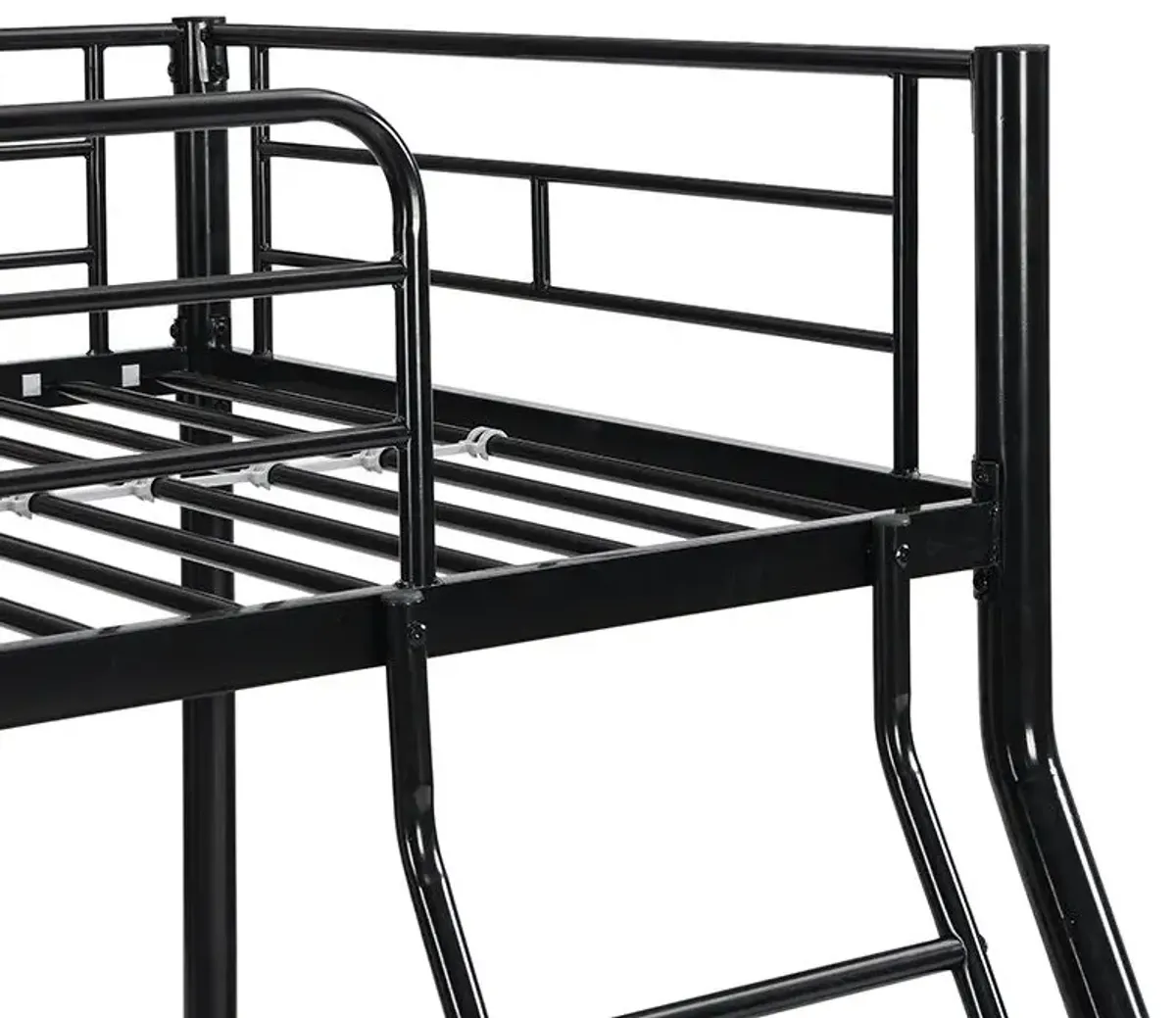 Twin Over Full Metal Bunk Bed - Black