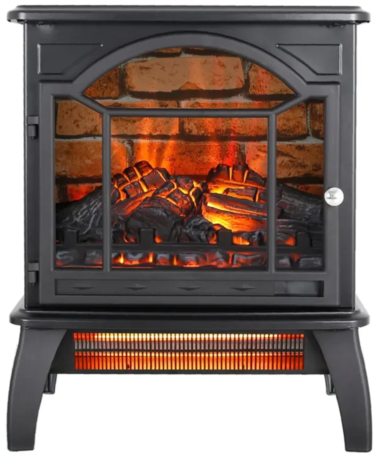 3D Flame Electric Infrared Quartz Fireplace Stove With Remote Control