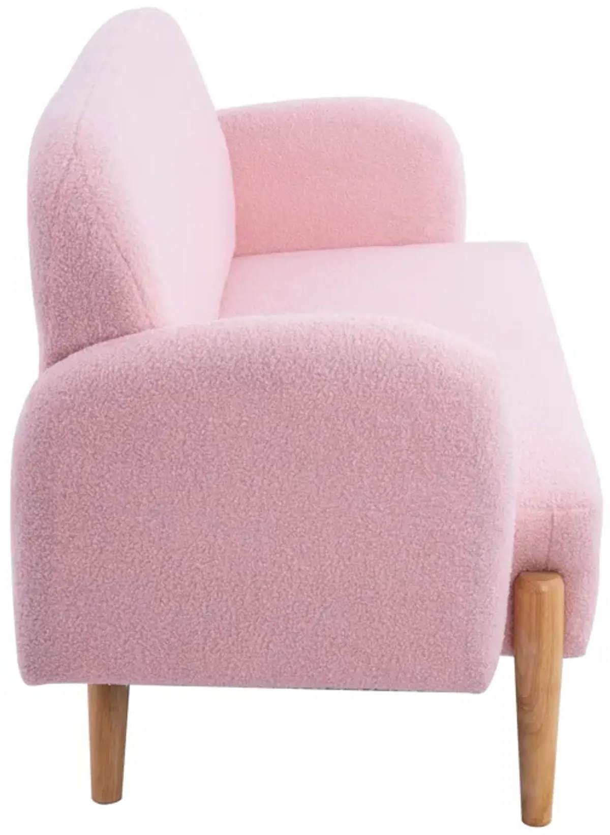 Teddy Velvet Two-Seater Sofa With Three Lumbar Pillows