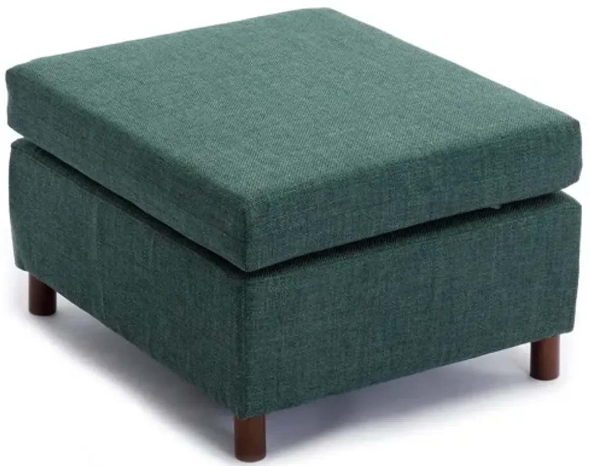 Single Movable Ottoman For Modular Sectional Sofa Couch Without Storage Function, Cushion Covers Removable And Washable