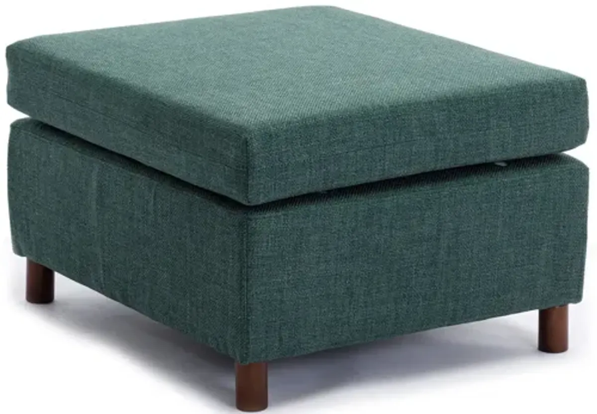 Single Movable Ottoman For Modular Sectional Sofa Couch Without Storage Function, Cushion Covers Removable And Washable