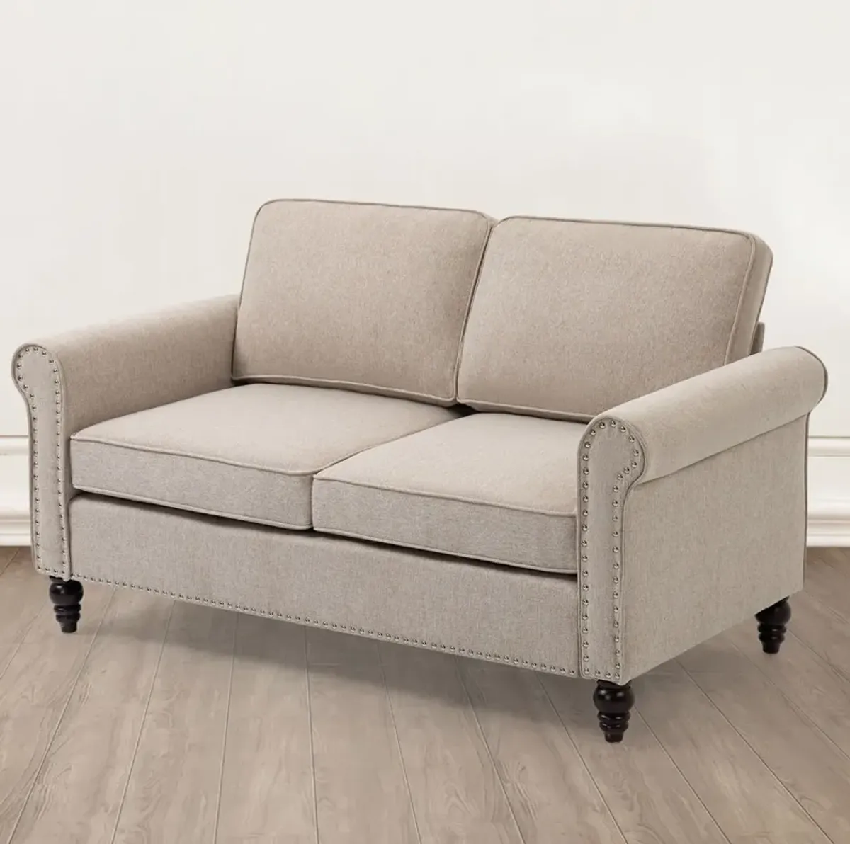 Loveseat Sofa, Mid-Century Modern Couches For Living Room, Button Tufted Sofa