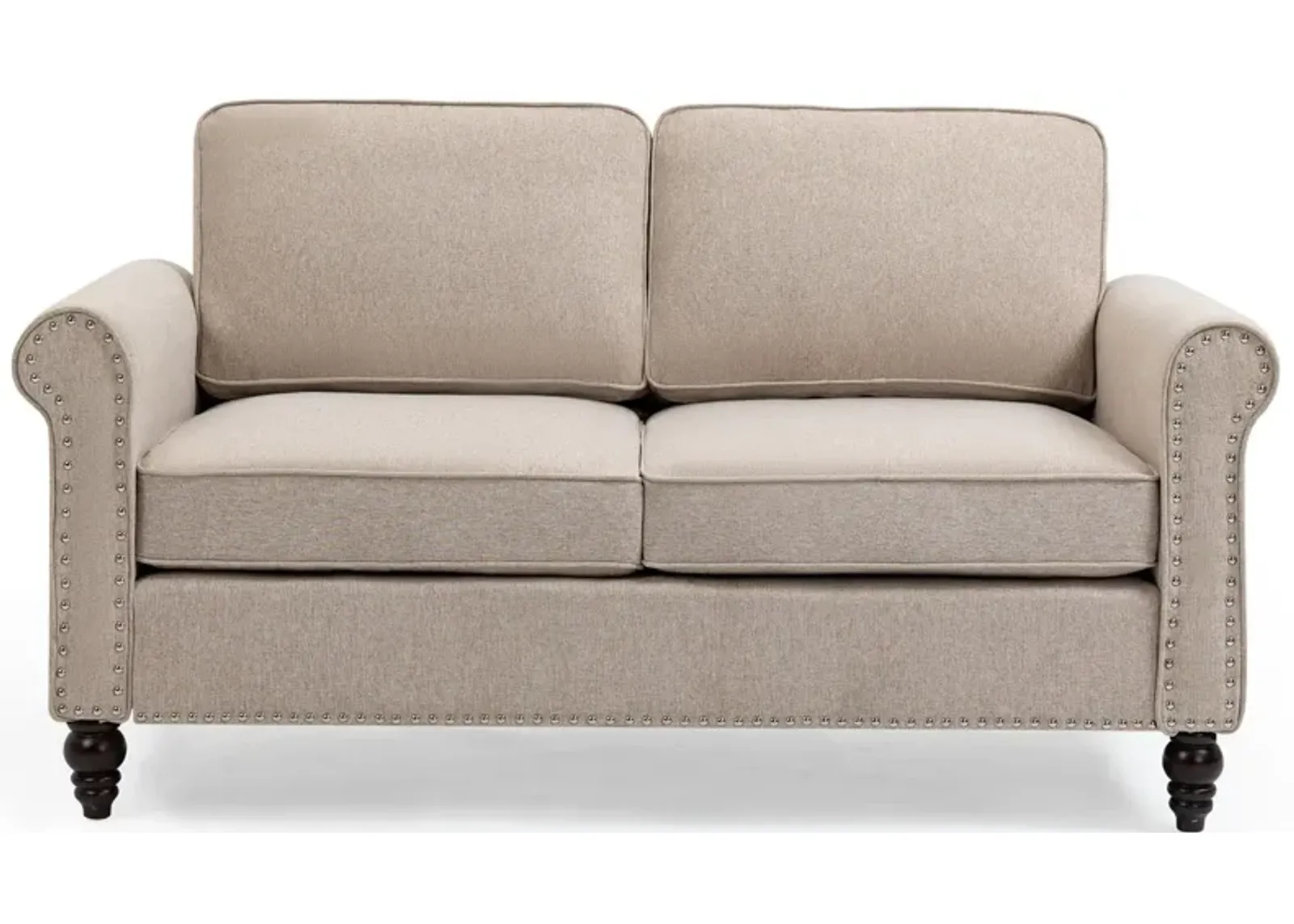 Loveseat Sofa, Mid-Century Modern Couches For Living Room, Button Tufted Sofa