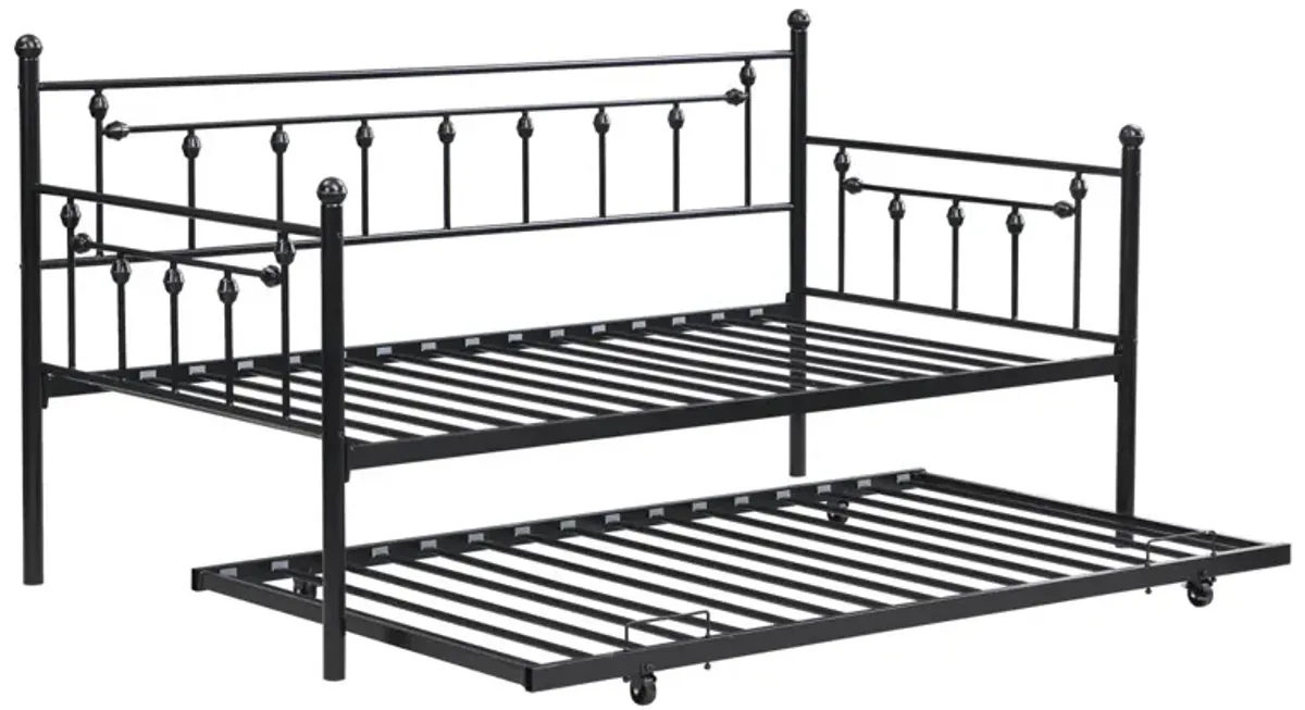 Twin Daybed With Trundle - Black