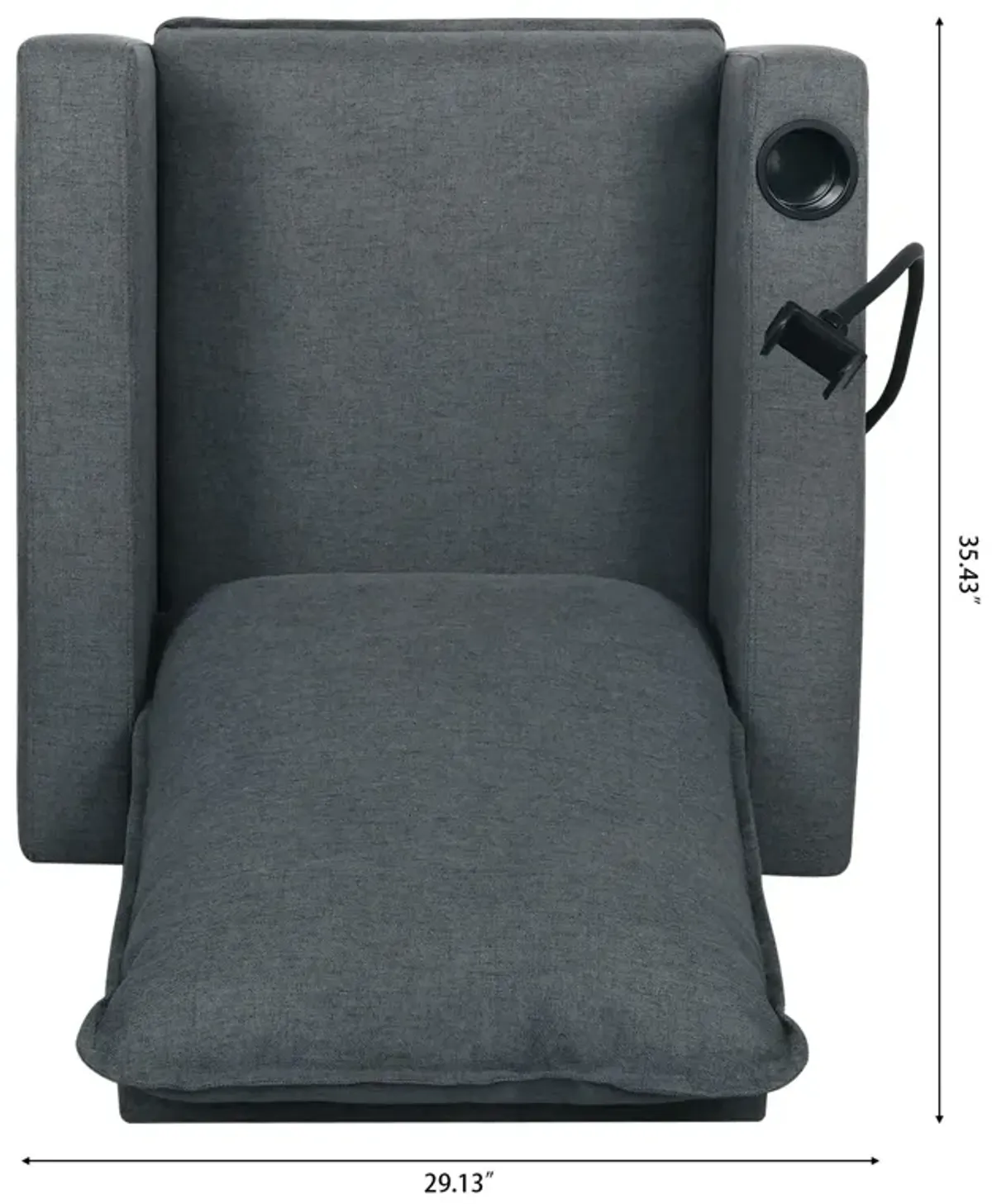 Recliner Chairs For Adults, Adjustable Recliner Sofa With Mobile Phone Holder & Cup Holder, Modern Reclining Chairs Fabric Push Back Recliner Chairs For Living Room, Bedroom