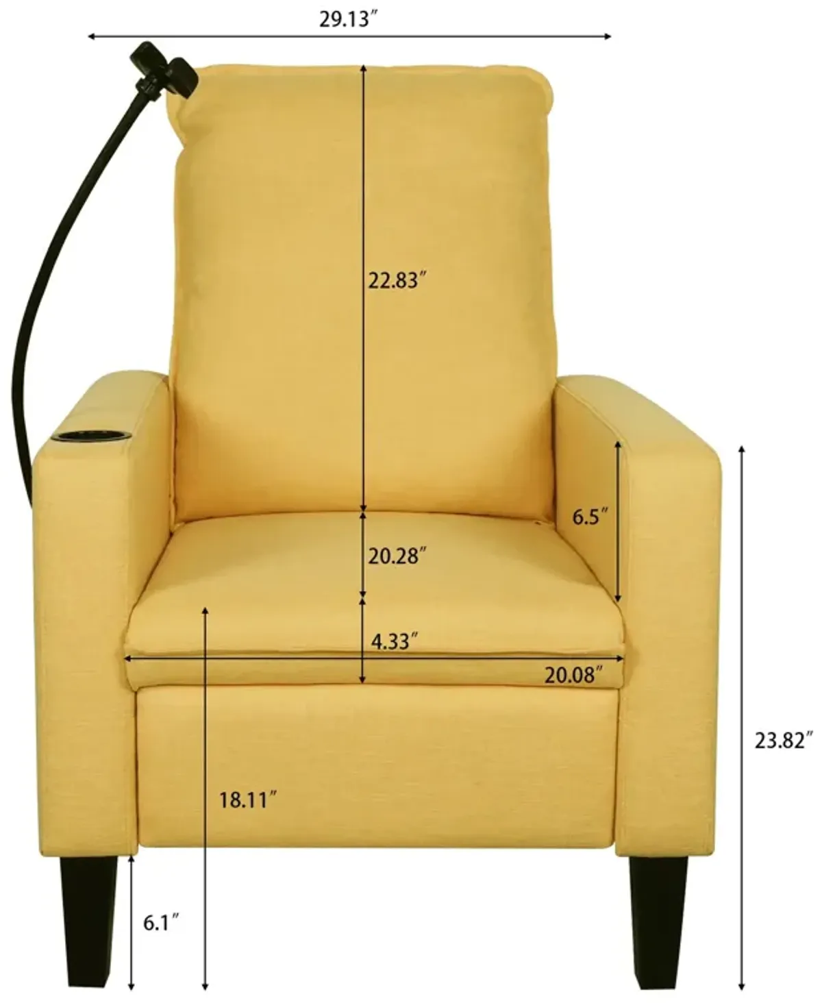 Recliner Chairs For Adults, Adjustable Recliner Sofa With Mobile Phone Holder & Cup Holder, Modern Reclining Chairs Fabric Push Back Recliner Chairs For Living Room, Bedroom