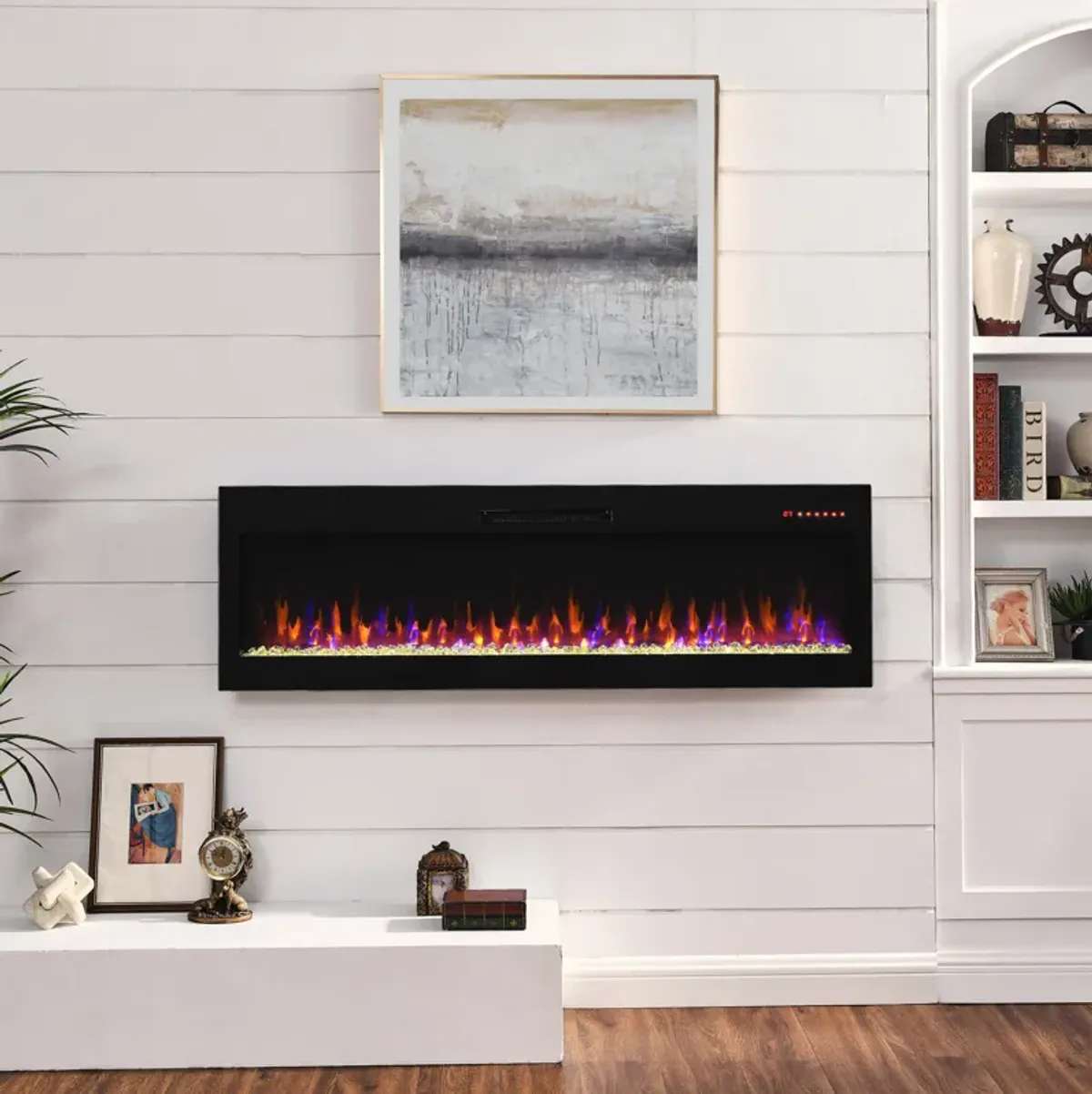 Electric Fireplace, Recessed And Wall Mounted Fireplace