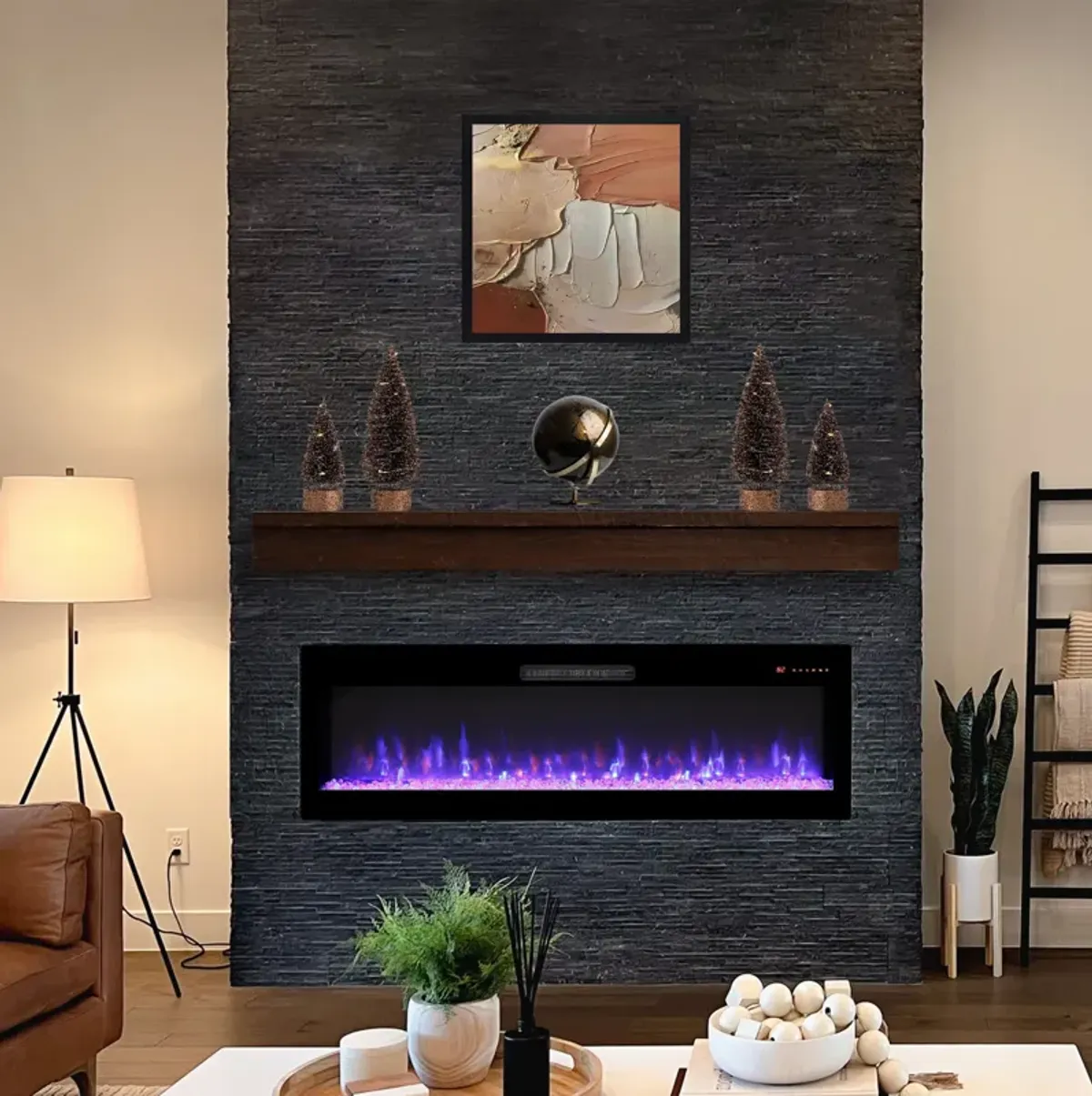 Electric Fireplace, Recessed And Wall Mounted Fireplace