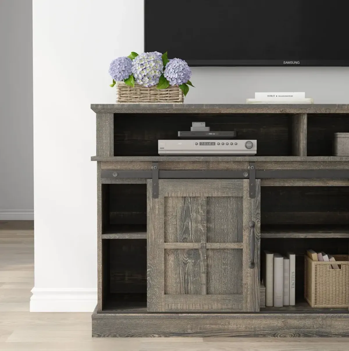 TV Stand With Storage Cabinet And Shelves, TV Console Table Entertainment Center For Living Room, Bedroom