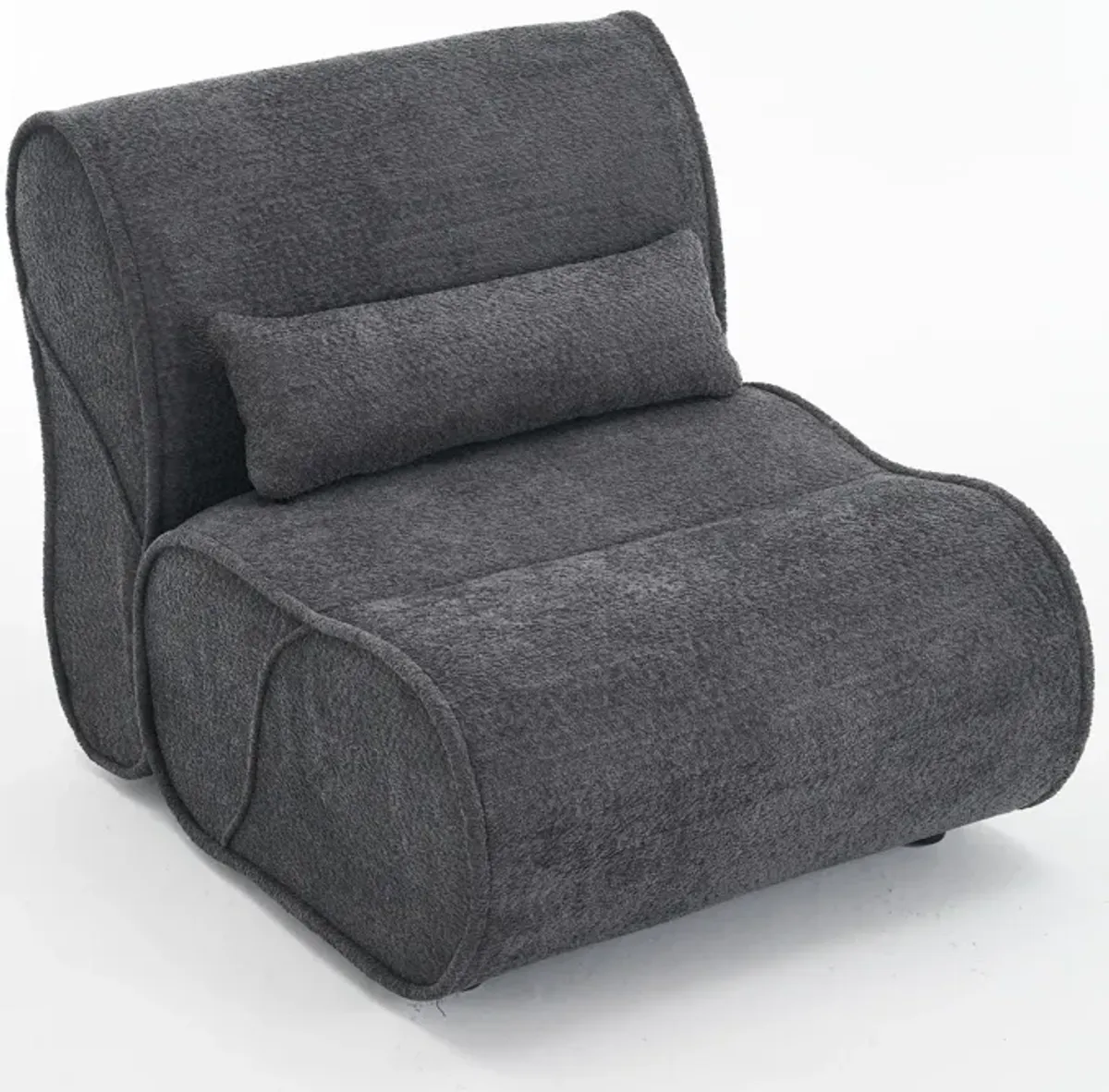 Soft Pellet Velvet Recliner, Comfortable Lounge Chair With Waist Pack Padding, Modern Design, Ideal For Living Room